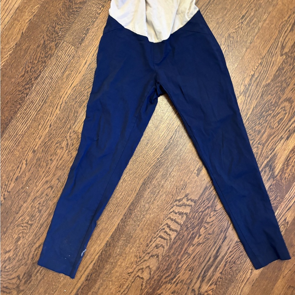 Maternity Navy and Cream Leggings
